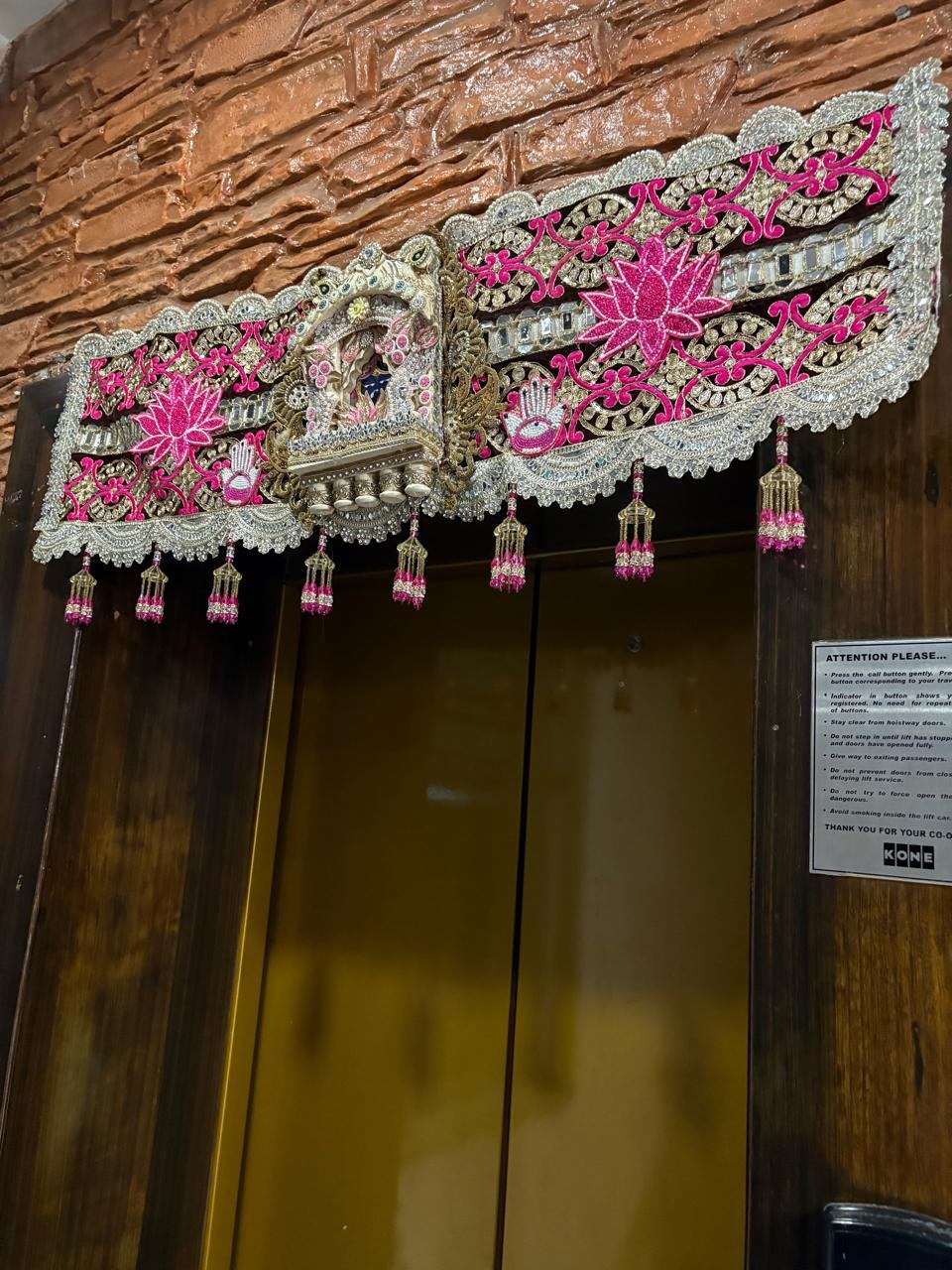 Pink theme shree ji toran 40’’ - Image 3